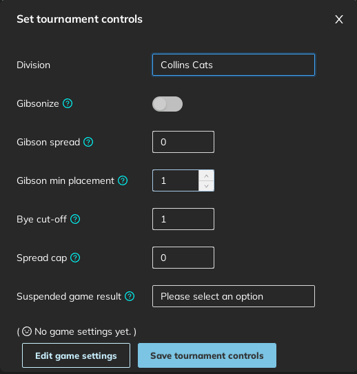 Image 3: Set Tournament Controls