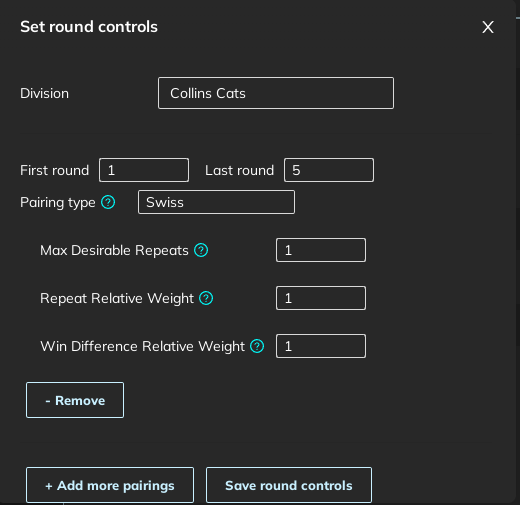 Image 6: Swiss pairings